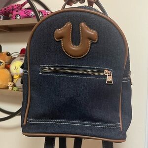 True Religion denim backpack